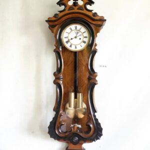 Beautiful German Regulator Wall Clock – Late 19th Century