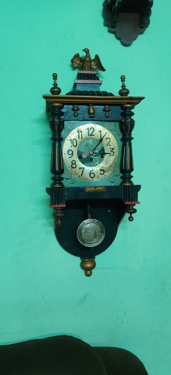 Original 18th Century Junghans Hand-Painted Antique Melody Clock – For Sale