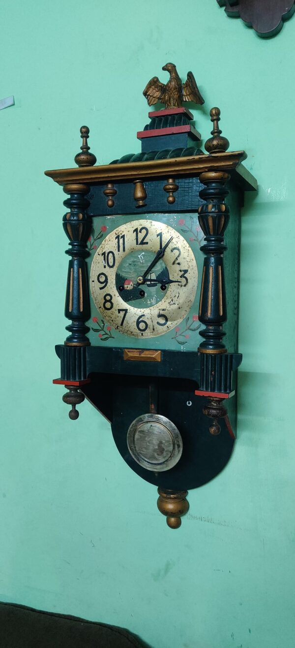 Original 18th Century Junghans Hand-Painted Antique Melody Clock – For Sale - Image 4