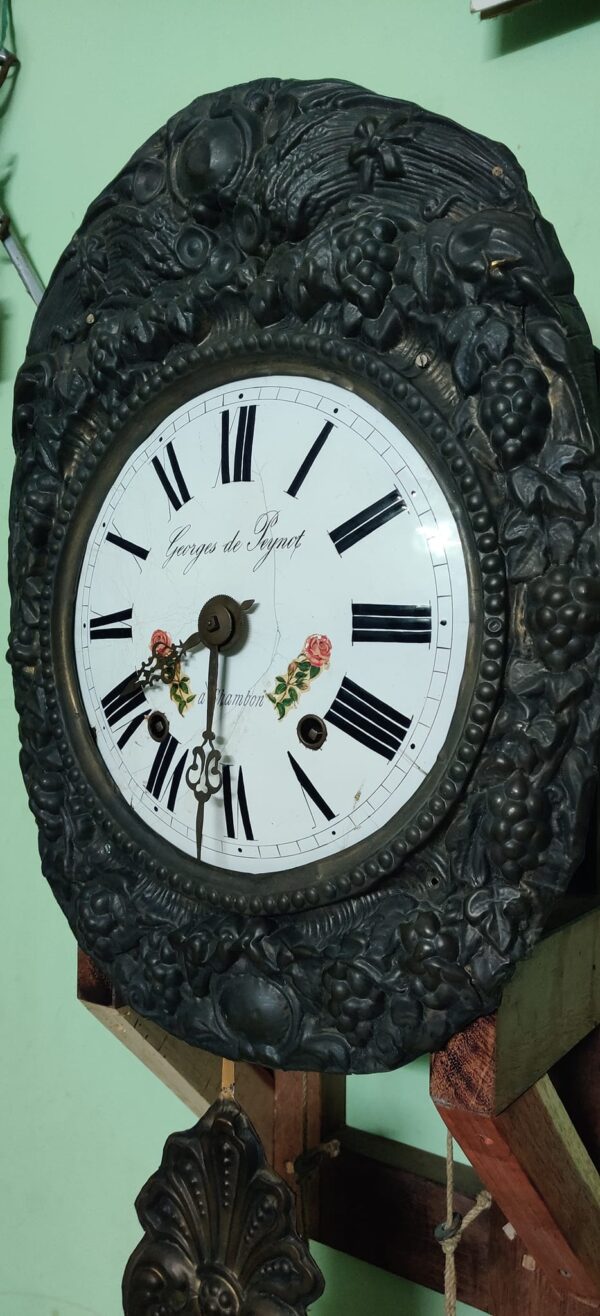 Very Old Real Antique French Morbier (Comtoise) Clock – For Sale
