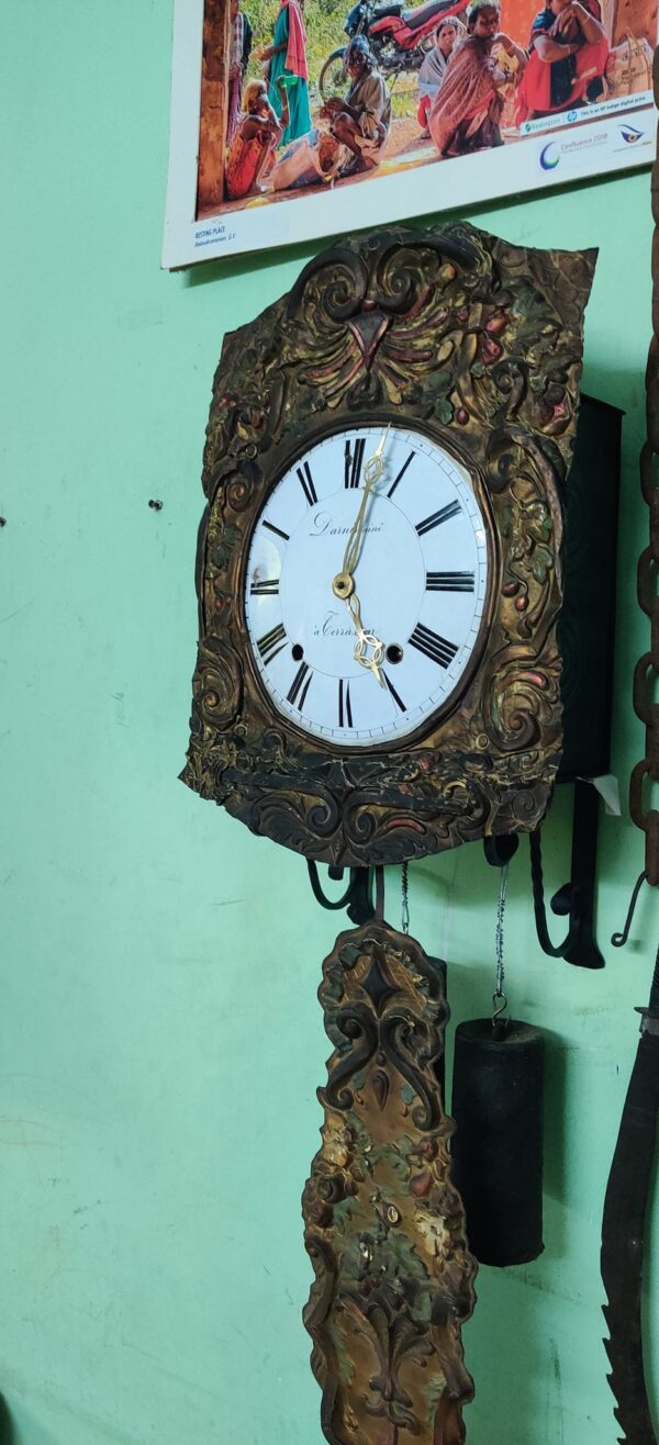 Antique 1880 French Morbier Comtoise Clock with Pendulum Automation – For Sale - Image 8