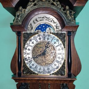 🕰️ Antique Dutch Wall Clock – Warmink Wuba Sallander with Moonphase | 8-Day Movement