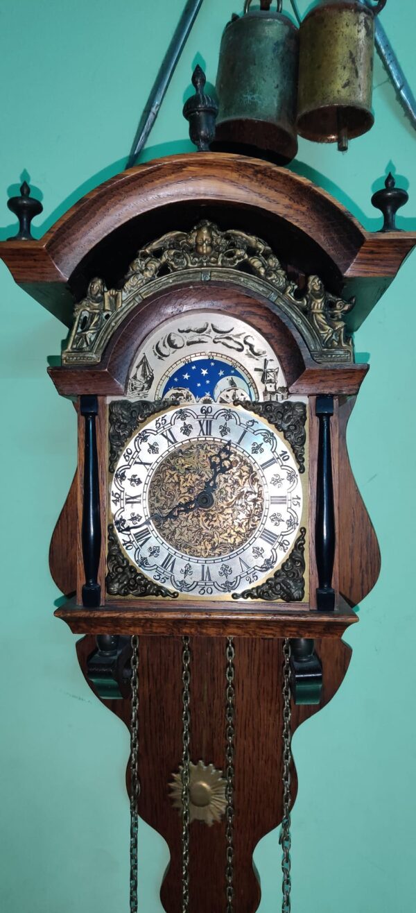 🕰️ Antique Dutch Wall Clock – Warmink Wuba Sallander with Moonphase | 8-Day Movement