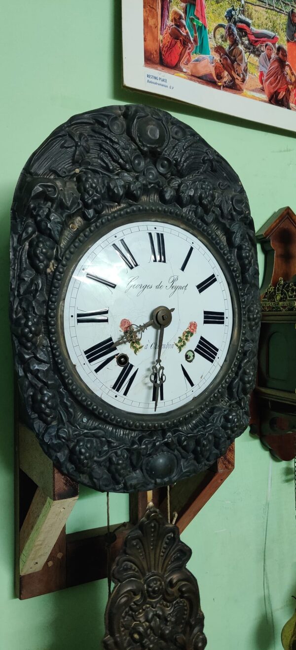 Very Old Real Antique French Morbier (Comtoise) Clock – For Sale - Image 3
