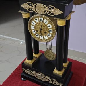 Antique Japy Frères Column French Empire Portico Clock – Circa 1855 – For Sale