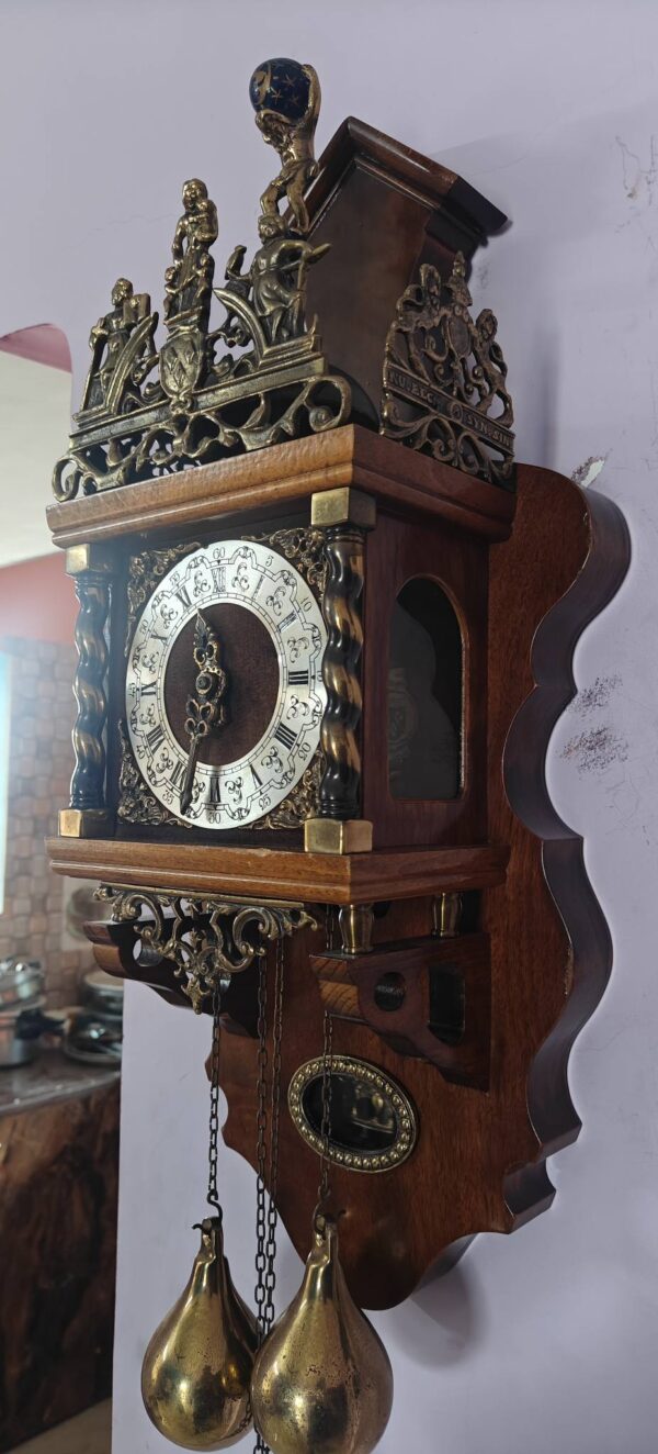 Very Large & Beautiful Dutch Raindrop Clock – 8-Day Weight-Driven – For Sale