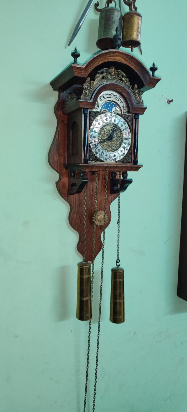 🕰️ Antique Dutch Wall Clock – Warmink Wuba Sallander with Moonphase | 8-Day Movement - Image 4
