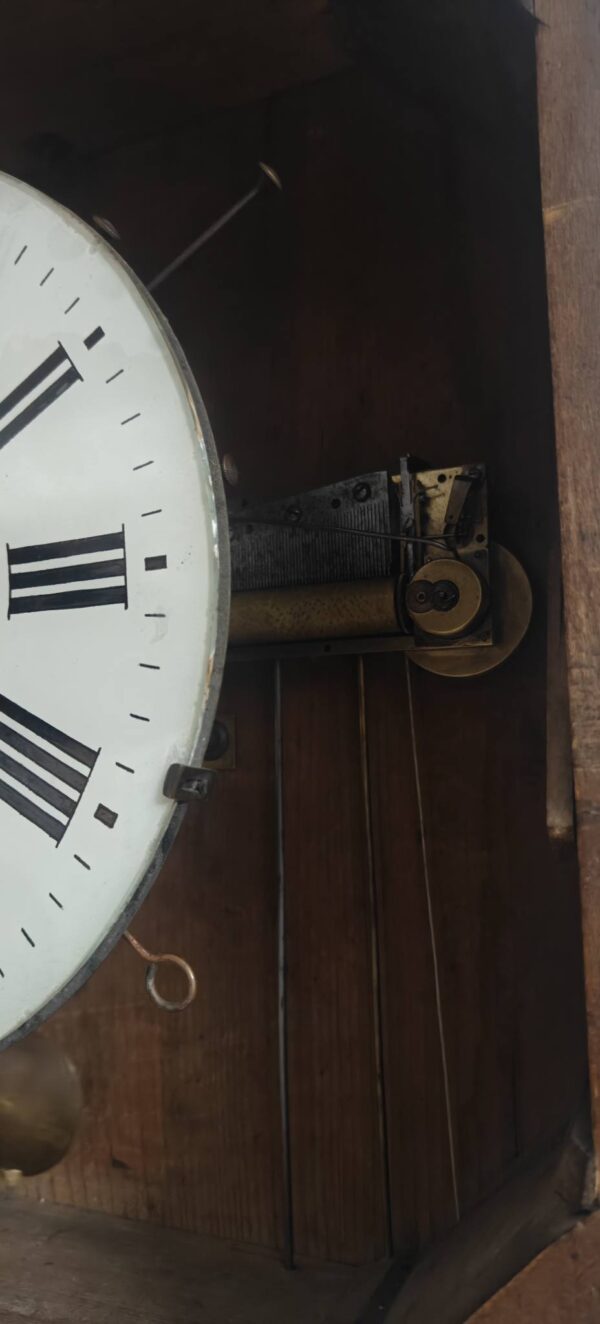 Real Antique Bullseye Clock (Mother of Pearl) – Circa 1855 - Image 6