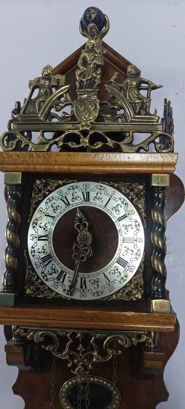 Very Large & Beautiful Dutch Raindrop Clock – 8-Day Weight-Driven – For Sale - Image 6