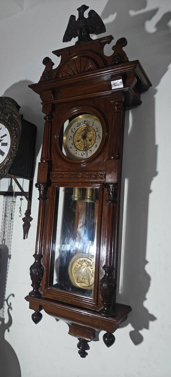 Antique Junghans 2 Weights Vienna Clock For Sale 🇩🇪 - Image 4