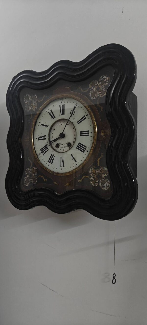Real Antique Bullseye Clock (Mother of Pearl) – Circa 1855 - Image 10
