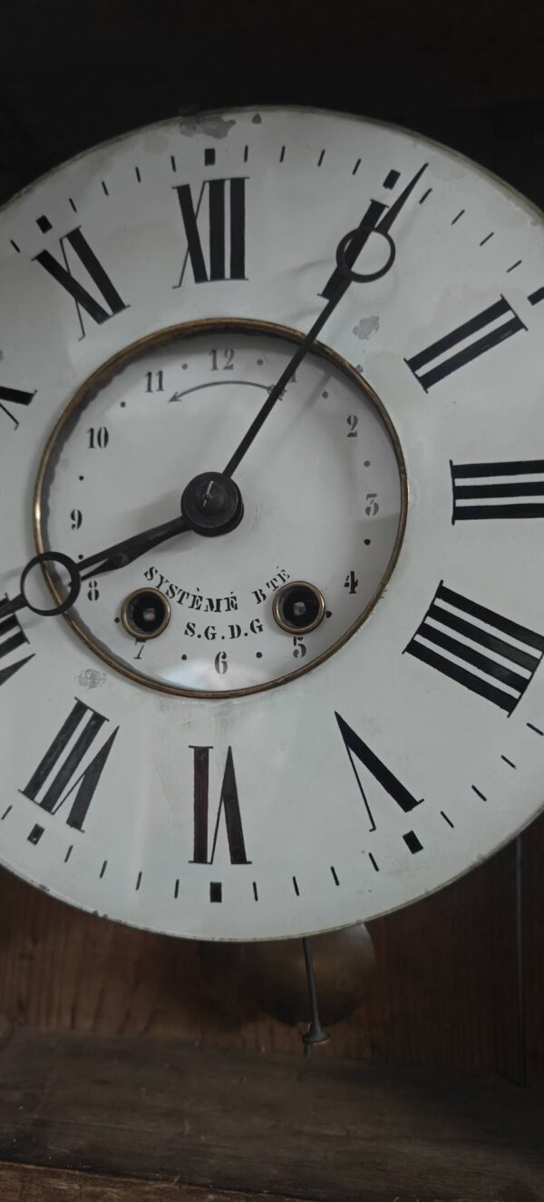 Real Antique Bullseye Clock (Mother of Pearl) – Circa 1855 - Image 4