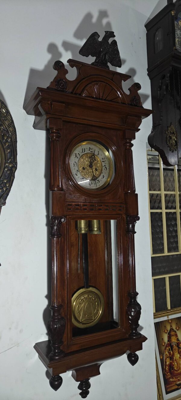 Antique Junghans 2 Weights Vienna Clock For Sale 🇩🇪 - Image 5