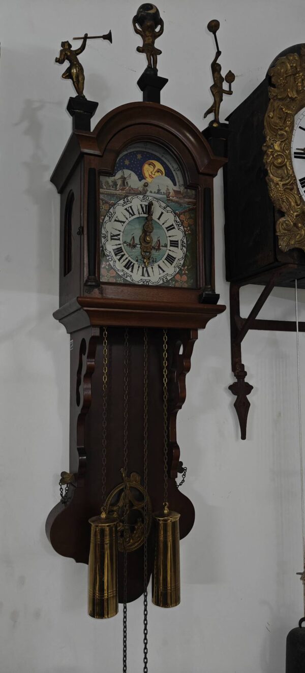 Original Dutch Clock with Ornate Statues – For Sale 🇳🇱 - Image 3
