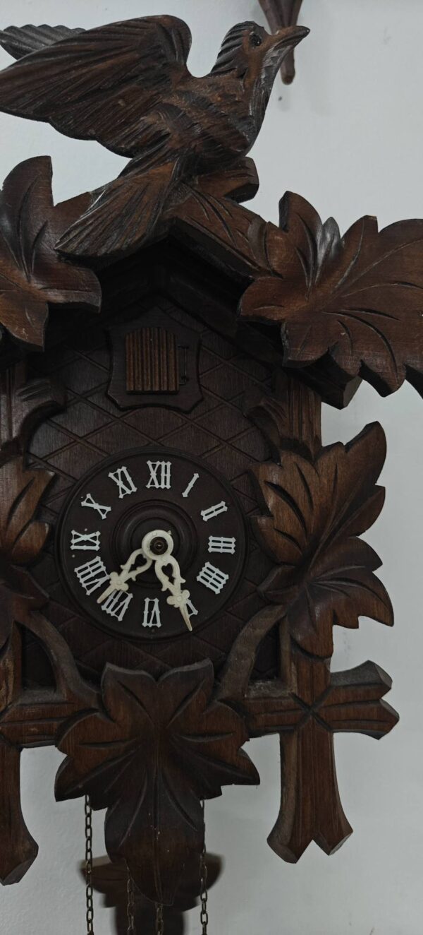 Charming German Quartz Cuckoo Clock – Animal Wood Theme - Image 2