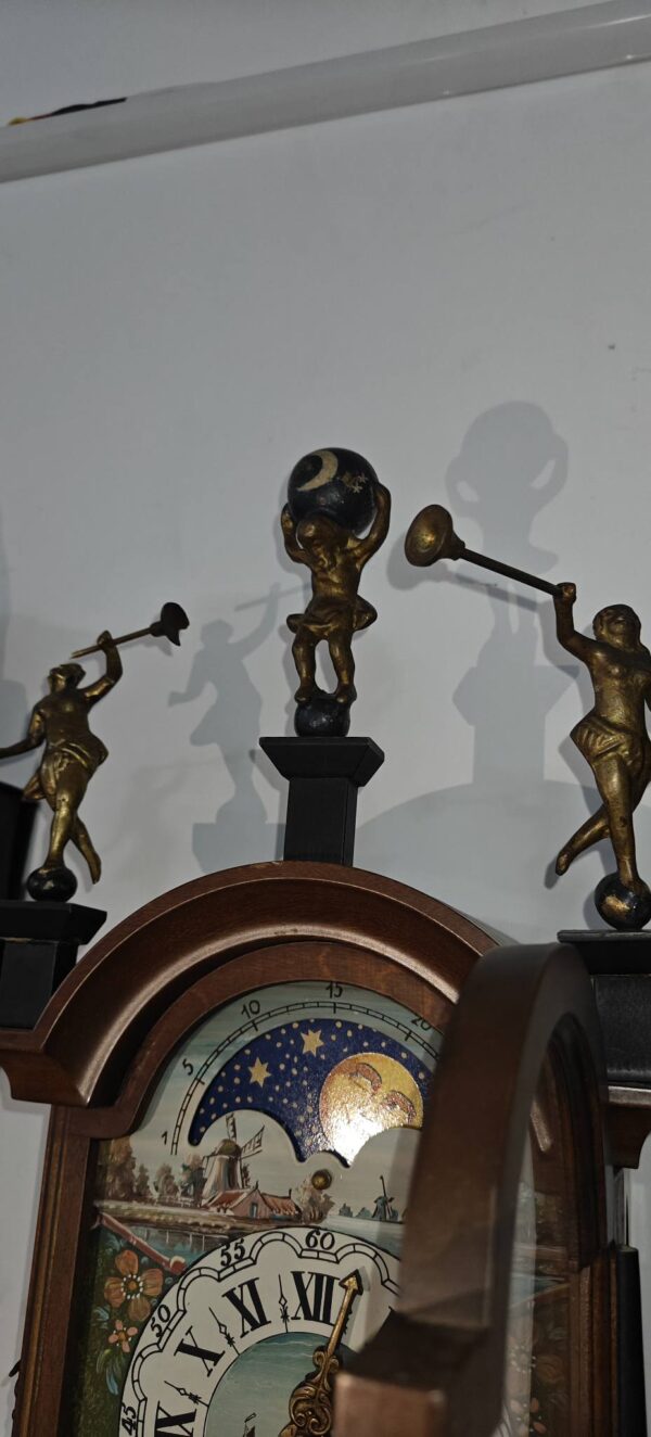 Original Dutch Clock with Ornate Statues – For Sale 🇳🇱 - Image 9