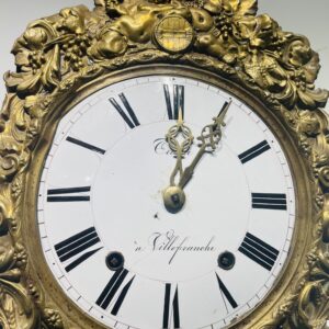 Antique French Comtoise (Morbier) Wall Clock – "EREI à Villefranche"